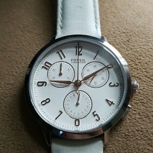 Women's Fossil Chronograph White Watch